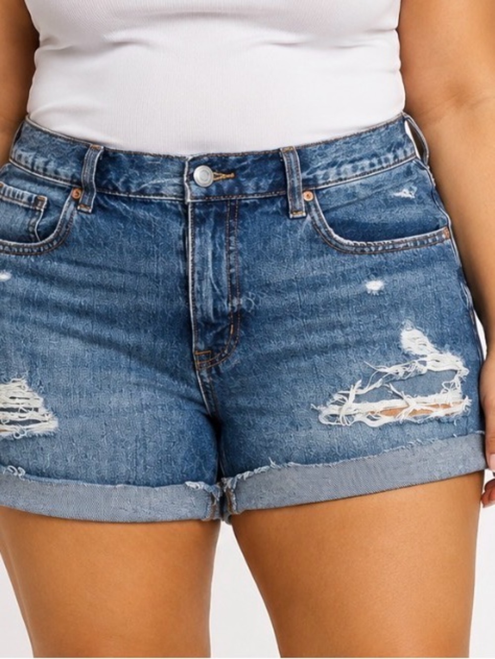 Aeropostale Classic Distressed Denim Women’s Shorts - Blue The mom SZ 10